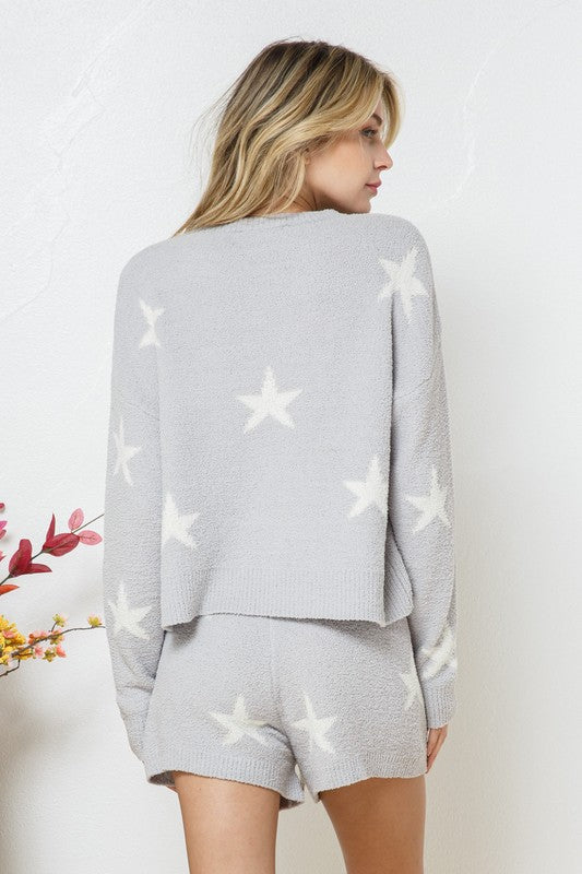 Sofie Long Sleeve Star Print Top and Short Set