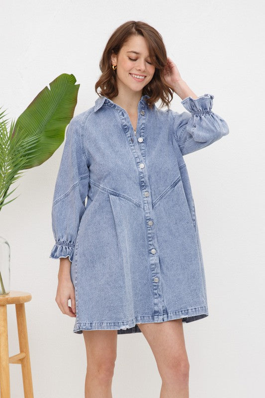 Colie Washed Denim Dress