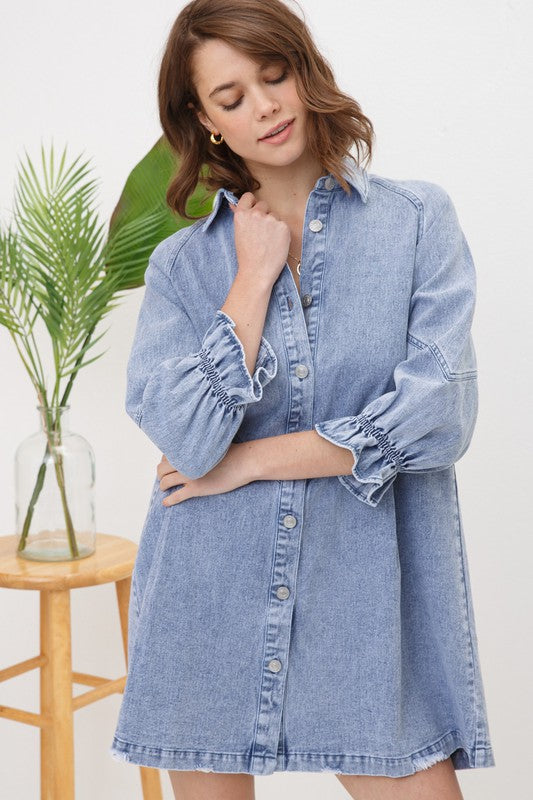 Colie Washed Denim Dress