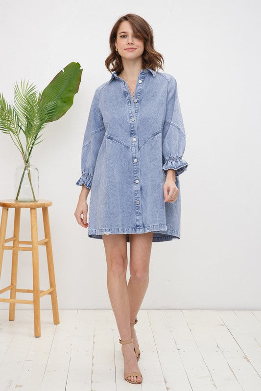 Colie Washed Denim Dress