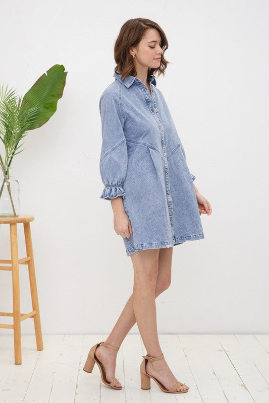 Colie Washed Denim Dress