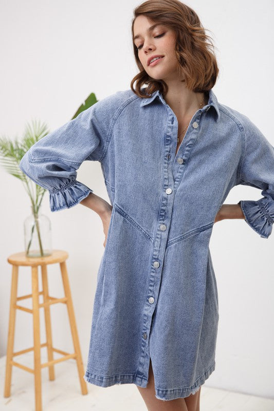 Colie Washed Denim Dress