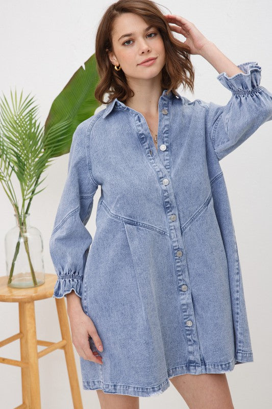 Colie Washed Denim Dress