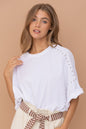 Mia Studded Oversized High Low T Shirt