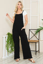 Lanie Wide Leg Premium Cotton Rib Overalls