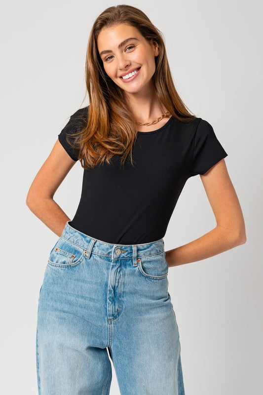 Round Neck Short Sleeve Bodysuit