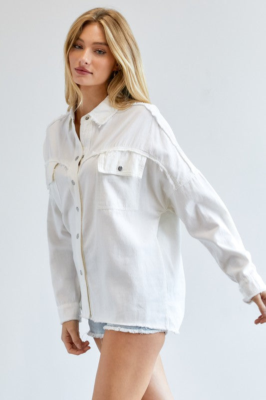 Raven Button Down Shirt With Pockets