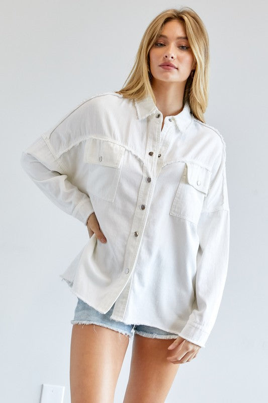 Raven Button Down Shirt With Pockets