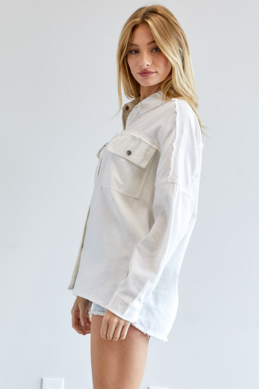 Raven Button Down Shirt With Pockets