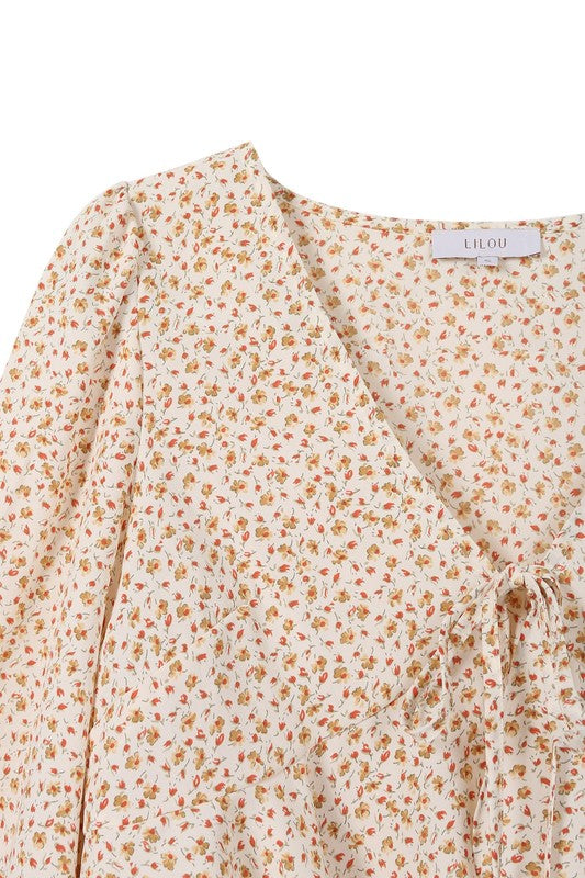 Lorie floral frill blouse